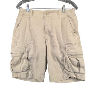 Old Navy Mens Lived In Straight Cargo Shorts Tan Size 29 Cotton Blend Pockets